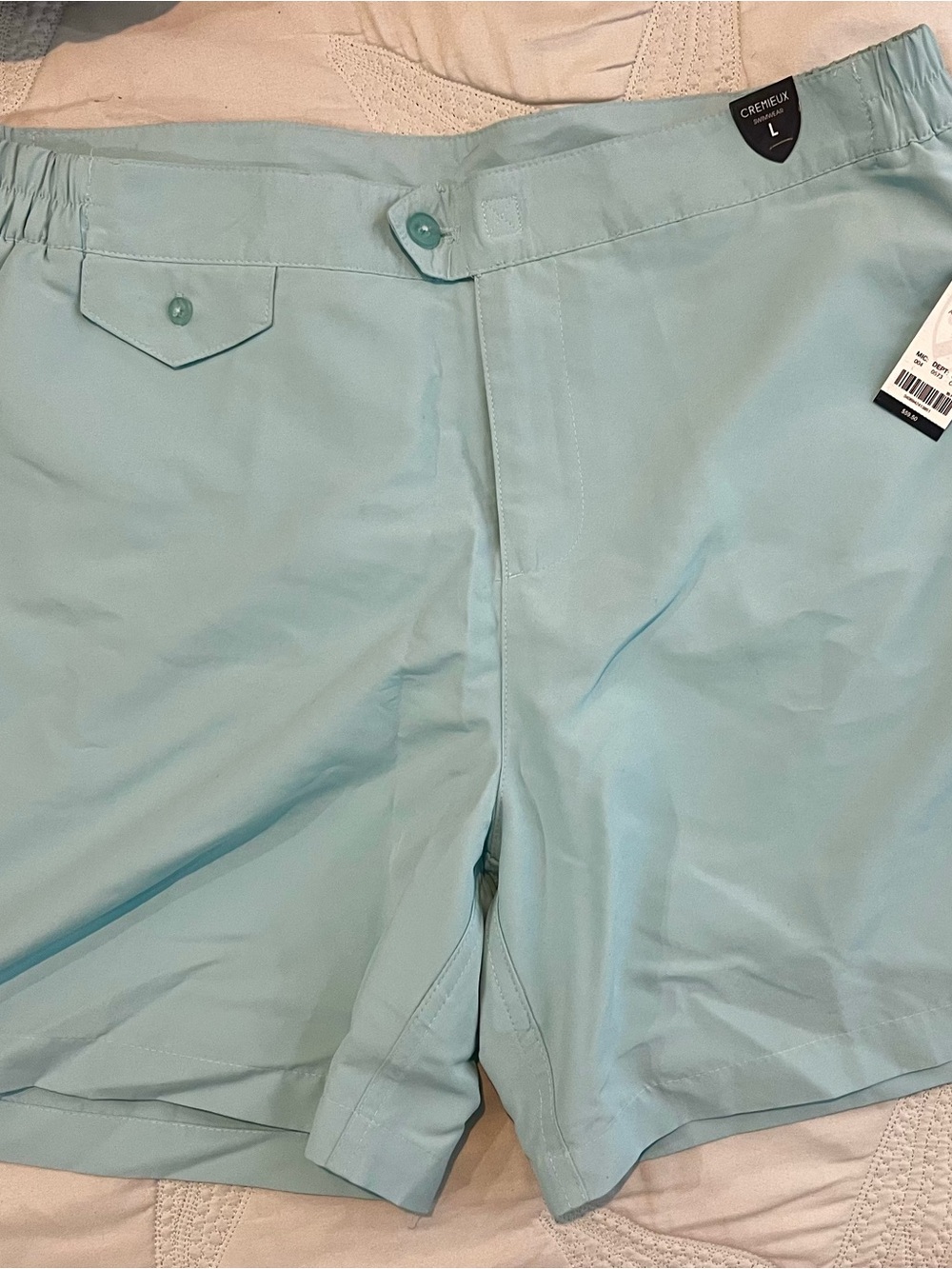 Daniel Cremieux Light Aqua Flat-Front Men’s Shorts